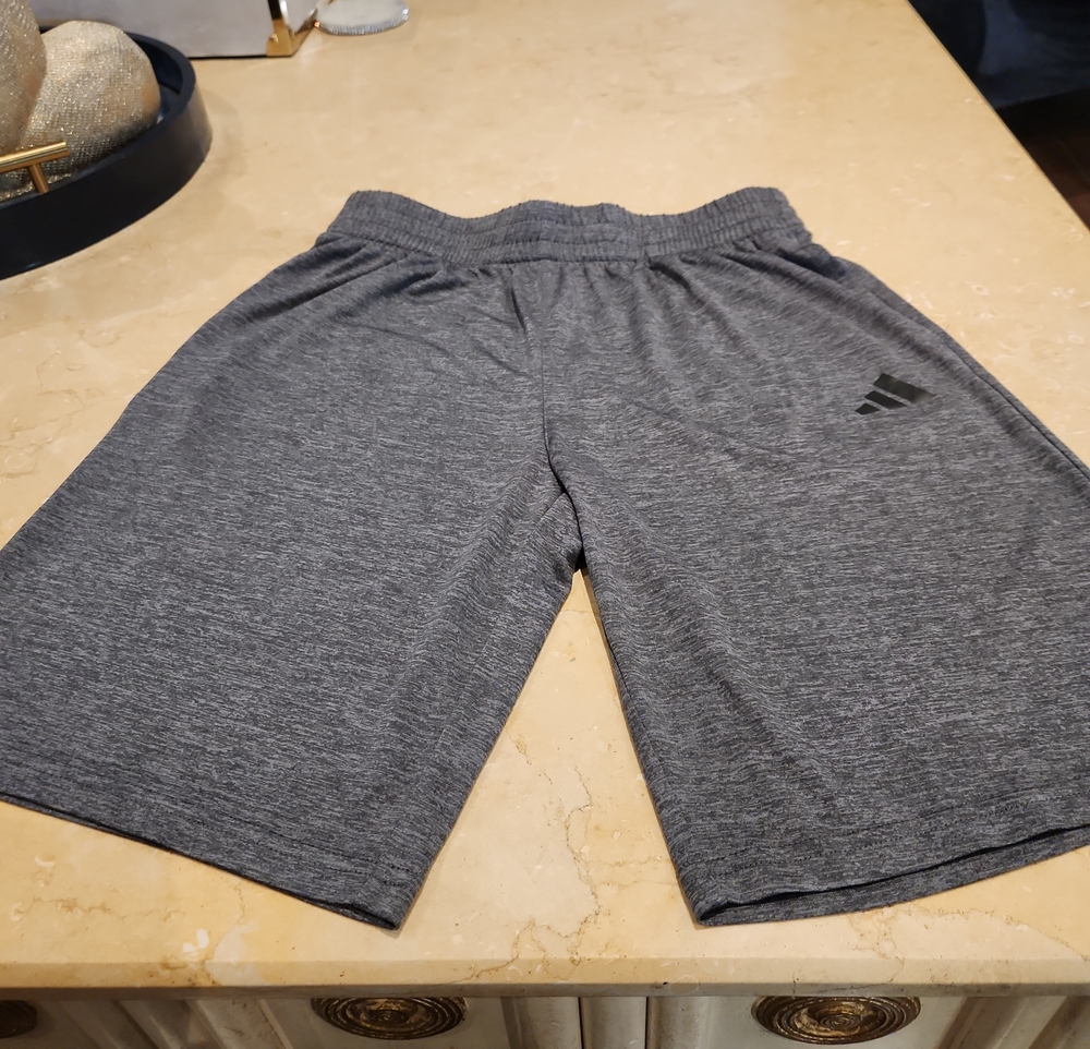 adidas Heather Gray Boys' Athletic Knit Shorts